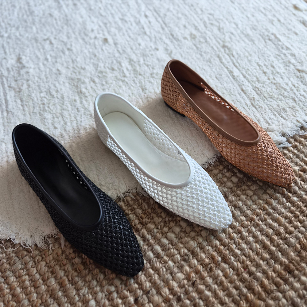 네트 플랫슈즈 메쉬 짜임 발편한 여름 단화 말랑한 플랫 | 바이모구 BY MOGU - 트렌디한 여자 신발 쇼핑몰