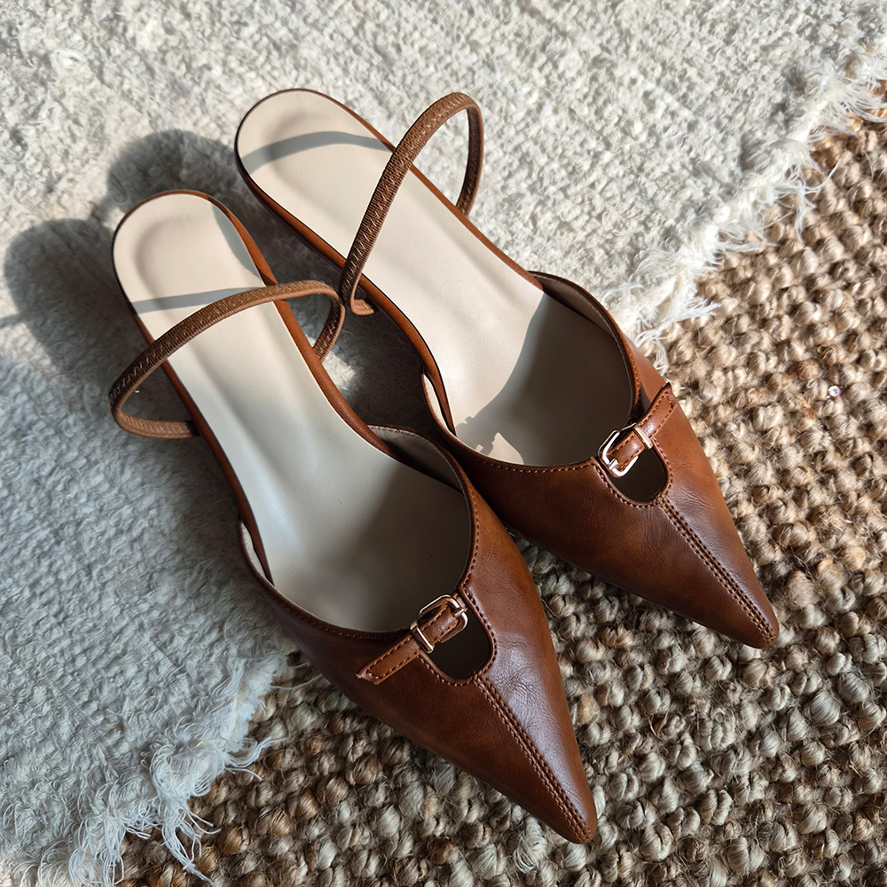 미들굽 슬링백 5cm 스틸레토힐 밴딩 스트랩 발편한 벨트 구두 | 바이모구 BY MOGU - 트렌디한 여자 신발 쇼핑몰