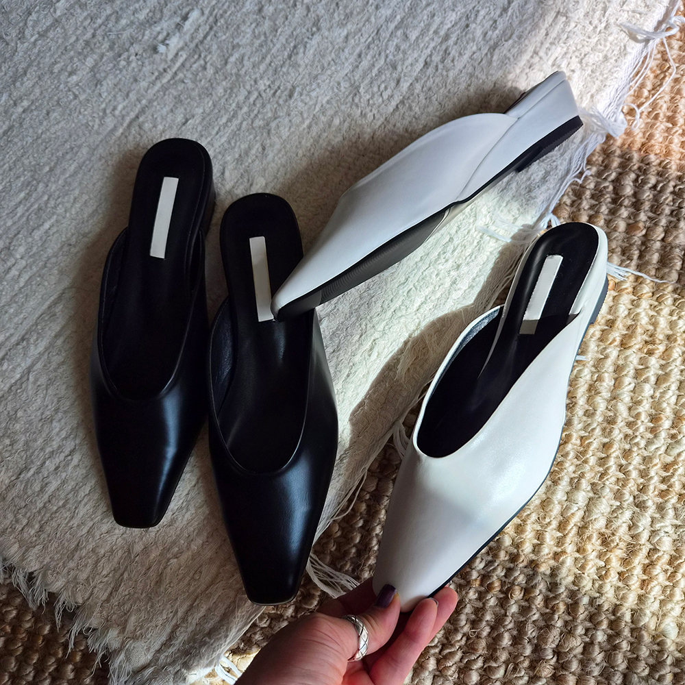 슬리퍼힐 3cm 웨지힐 스퀘어토 발편한 쿠션 여름 샌들 뮬 | 바이모구 BY MOGU - 트렌디한 여자 신발 쇼핑몰